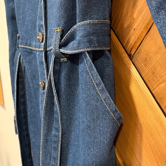 NWT Bailey 44 Blue Long Sleeve Dark Denim Dress Medium - Picture 7 of 9